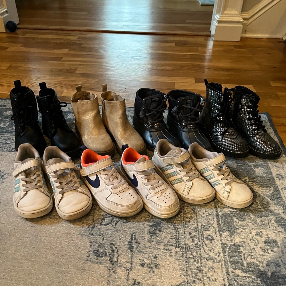 Girls shoe bundle: size 11.  Speedy, Steve Madden, Nike, adidas… 7 pairs.